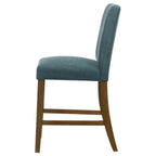 Home & Sleep Outlet - Paxton Upholstered Counter Height Dining Chair Teal Blue (Set of 2)