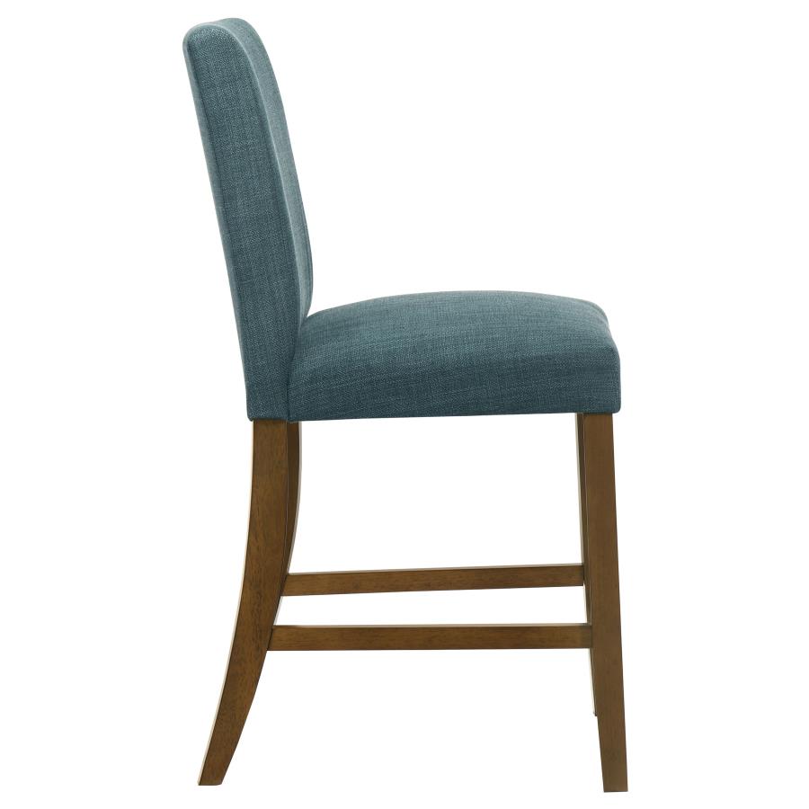 Home & Sleep Outlet - Paxton Upholstered Counter Height Dining Chair Teal Blue (Set of 2)