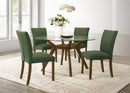 Paxton Round 48-inch Glass Top Wood Dining Table Brown