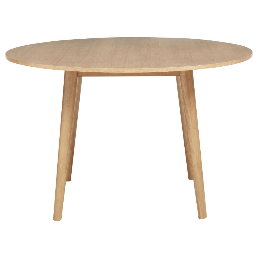 Home & Sleep Outlet - Andrews 5-piece Round Dining Table Set Light Ash and White