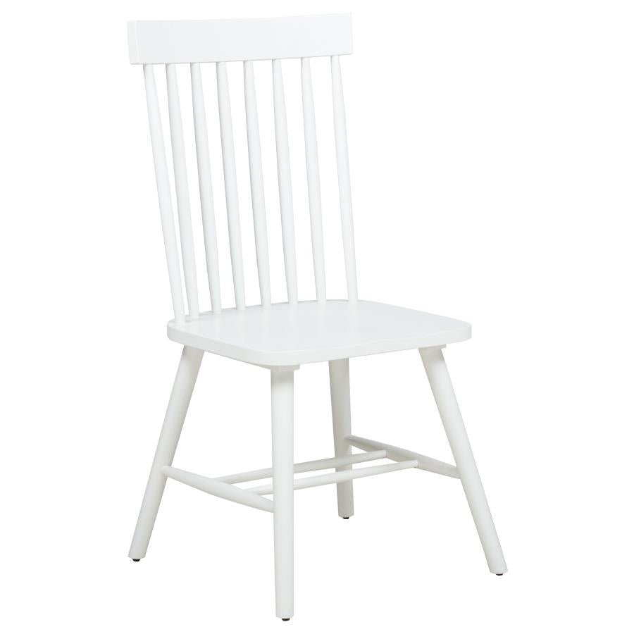 Home & Sleep Outlet - Andrews 5-piece Round Dining Table Set Light Ash and White
