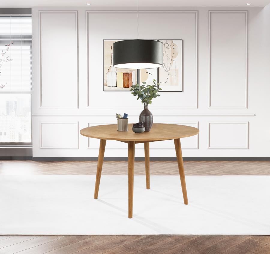 Home & Sleep Outlet - Andrews 48-inch Round Wood Dining Room Table Light Ash