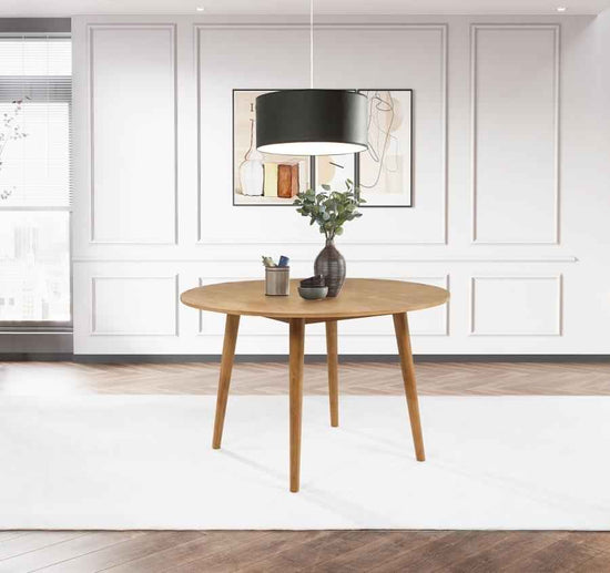 Andrews 48-inch Round Wood Dining Room Table Light Ash