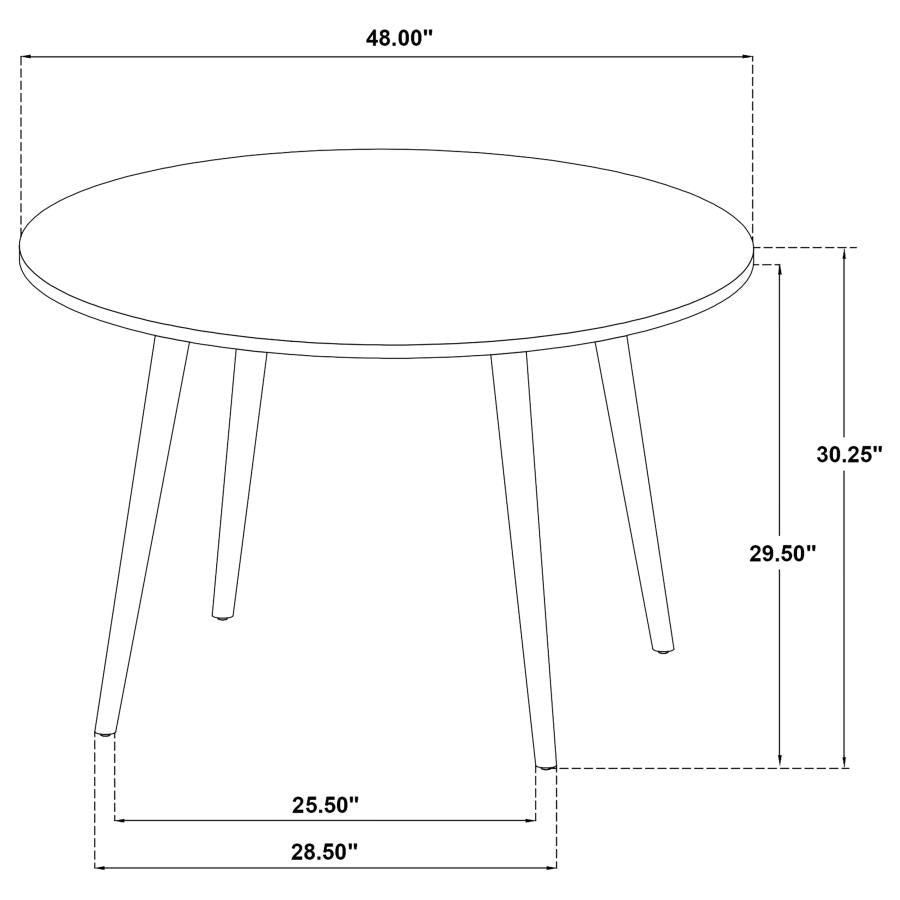 Home & Sleep Outlet - Andrews 48-inch Round Wood Dining Room Table Light Ash