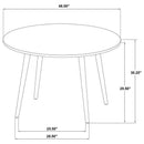 Andrews 48-inch Round Wood Dining Room Table Light Ash