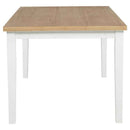 Andrews 7-piece Rectangular Dining Set Light Ash and White