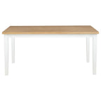 Home & Sleep Outlet - Andrews 66-inch Rectangular Dining Table Light Ash and White