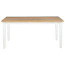 Andrews 66-inch Rectangular Dining Table Light Ash and White