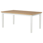 Home & Sleep Outlet - Andrews 66-inch Rectangular Dining Table Light Ash and White