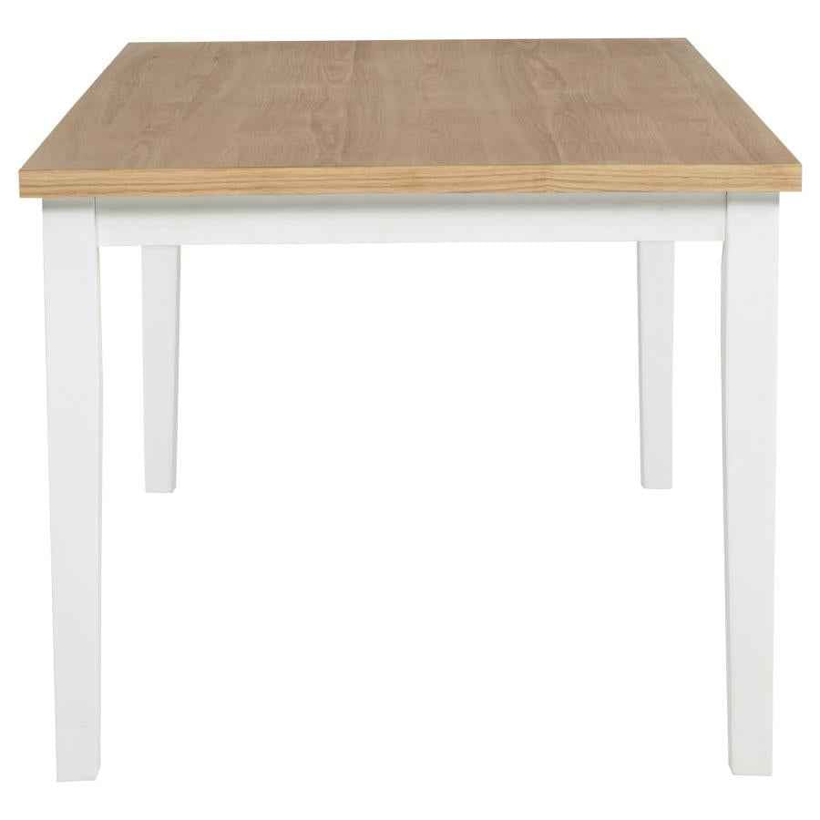 Andrews 66-inch Rectangular Dining Table Light Ash and White