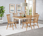 Home & Sleep Outlet - Andrews 66-inch Rectangular Dining Table Light Ash and White
