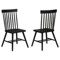 Home & Sleep Outlet - Andrews Windsor Spindle Back Dining Side Chair Black (Set of 2)