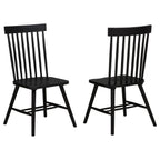 Home & Sleep Outlet - Andrews Windsor Spindle Back Dining Side Chair Black (Set of 2)