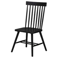 Andrews Windsor Spindle Back Dining Side Chair Black (Set of 2)