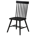 Home & Sleep Outlet - Andrews Windsor Spindle Back Dining Side Chair Black (Set of 2)
