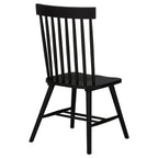 Home & Sleep Outlet - Andrews Windsor Spindle Back Dining Side Chair Black (Set of 2)