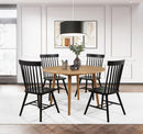 Andrews Windsor Spindle Back Dining Side Chair Black (Set of 2)