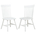 Home & Sleep Outlet - Andrews Windsor Spindle Back Dining Side Chair White (Set of 2)