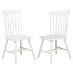Home & Sleep Outlet - Andrews Windsor Spindle Back Dining Side Chair White (Set of 2)