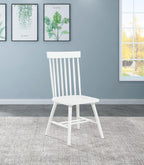 Home & Sleep Outlet - Andrews Windsor Spindle Back Dining Side Chair White (Set of 2)