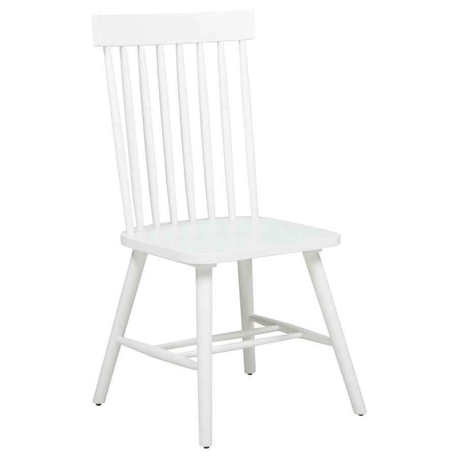 Andrews Windsor Spindle Back Dining Side Chair White (Set of 2)