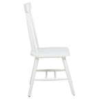 Home & Sleep Outlet - Andrews Windsor Spindle Back Dining Side Chair White (Set of 2)