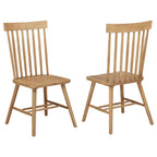 Home & Sleep Outlet - Andrews Windsor Spindle Back Dining Side Chair Light Ash (Set of 2)