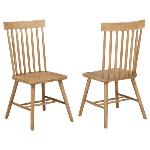 Home & Sleep Outlet - Andrews Windsor Spindle Back Dining Side Chair Light Ash (Set of 2)