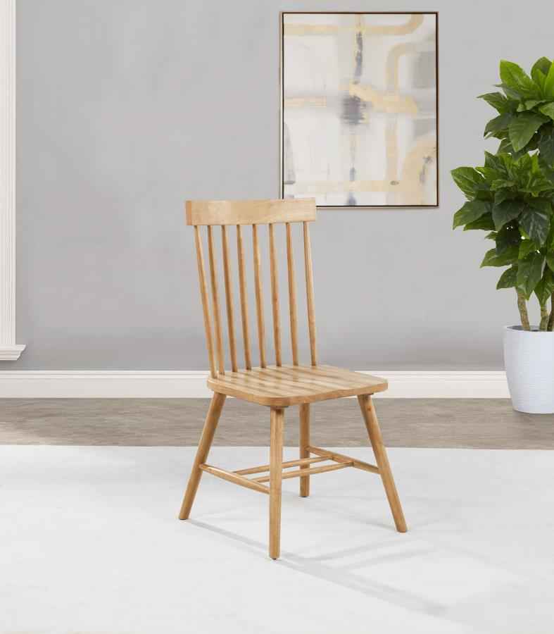 Andrews Windsor Spindle Back Dining Side Chair Light Ash (Set of 2)