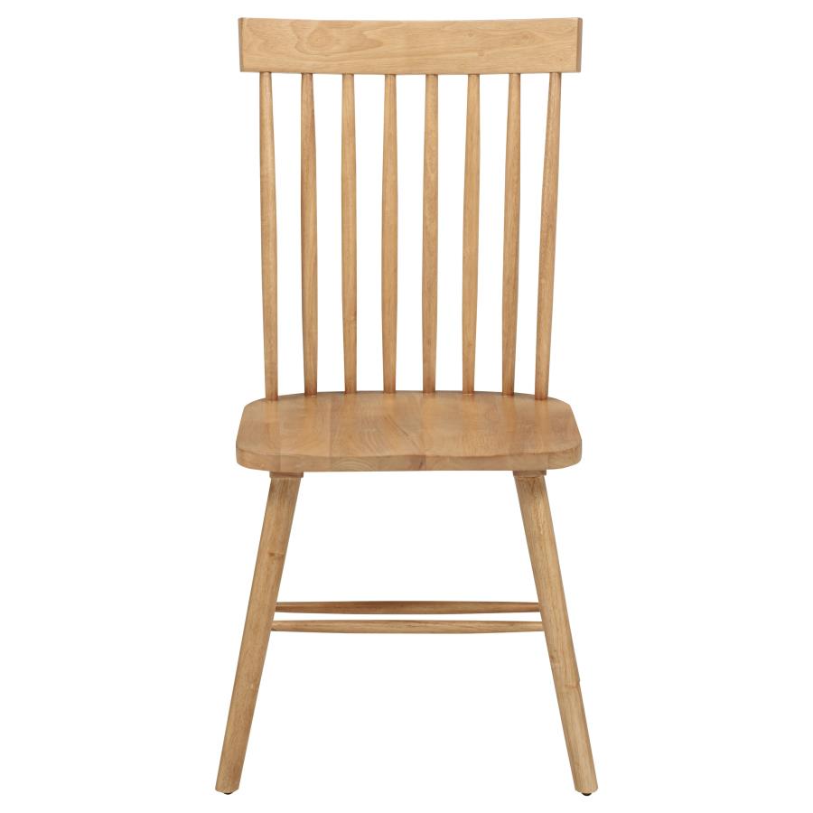 Home & Sleep Outlet - Andrews Windsor Spindle Back Dining Side Chair Light Ash (Set of 2)