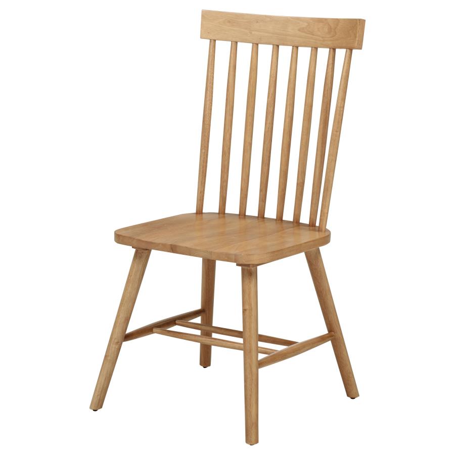 Home & Sleep Outlet - Andrews Windsor Spindle Back Dining Side Chair Light Ash (Set of 2)