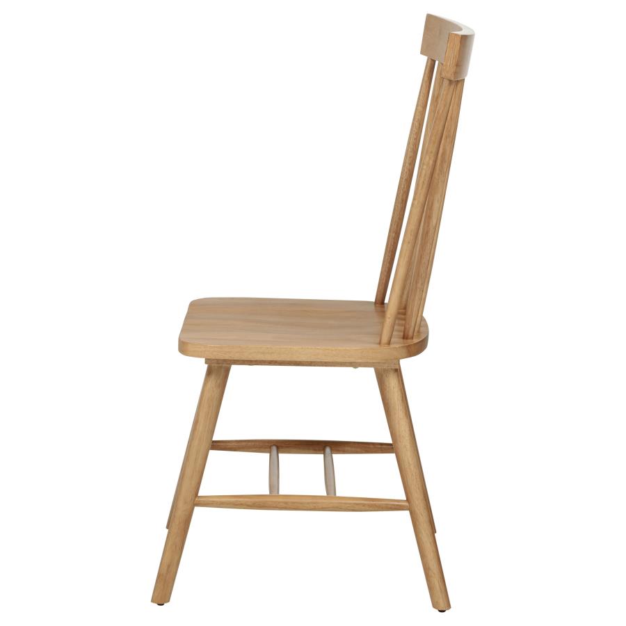 Home & Sleep Outlet - Andrews Windsor Spindle Back Dining Side Chair Light Ash (Set of 2)