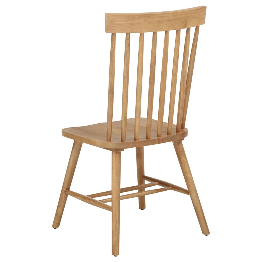 Home & Sleep Outlet - Andrews Windsor Spindle Back Dining Side Chair Light Ash (Set of 2)