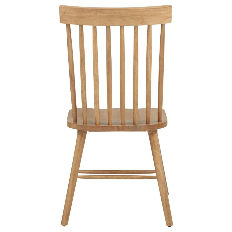 Home & Sleep Outlet - Andrews Windsor Spindle Back Dining Side Chair Light Ash (Set of 2)