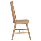 Home & Sleep Outlet - Andrews Windsor Spindle Back Dining Side Chair Light Ash (Set of 2)