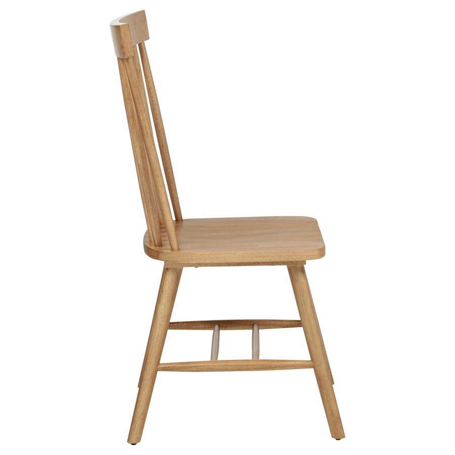 Home & Sleep Outlet - Andrews Windsor Spindle Back Dining Side Chair Light Ash (Set of 2)