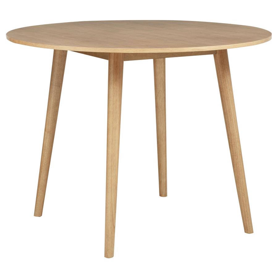Home & Sleep Outlet - Andrews 5-piece Round Counter Dining Set Light Ash and Black
