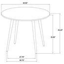Andrews 5-piece Round Counter Dining Set Light Ash and White