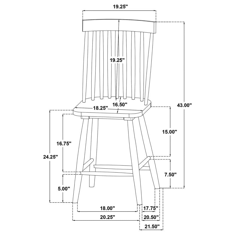 Home & Sleep Outlet - Andrews 5-piece Round Counter Dining Set Light Ash and White