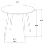 Home & Sleep Outlet - Andrews 5-piece Round Counter Height Dining Set Light Ash