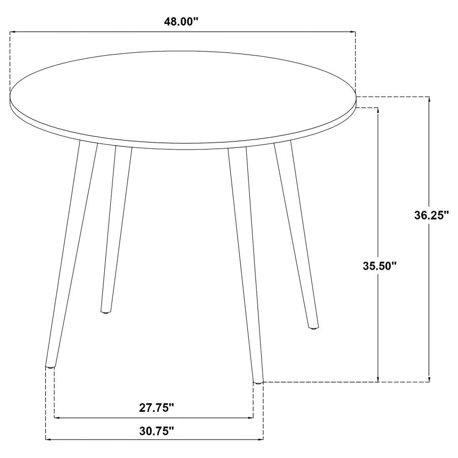 Home & Sleep Outlet - Andrews 48-inch Round Counter Height Dining Table Light Ash