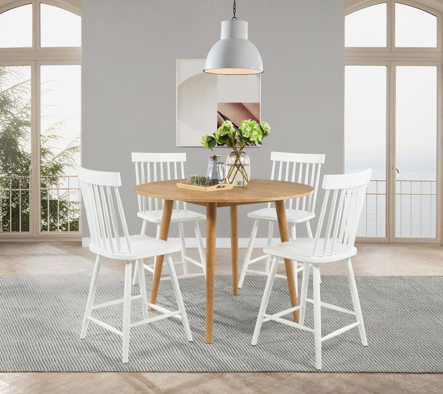 Home & Sleep Outlet - Andrews 48-inch Round Counter Height Dining Table Light Ash