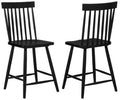 Andrews Windsor Counter Height Dining Side Chair Black (Set of 2)