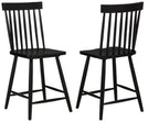 Home & Sleep Outlet - Andrews Windsor Counter Height Dining Side Chair Black (Set of 2)