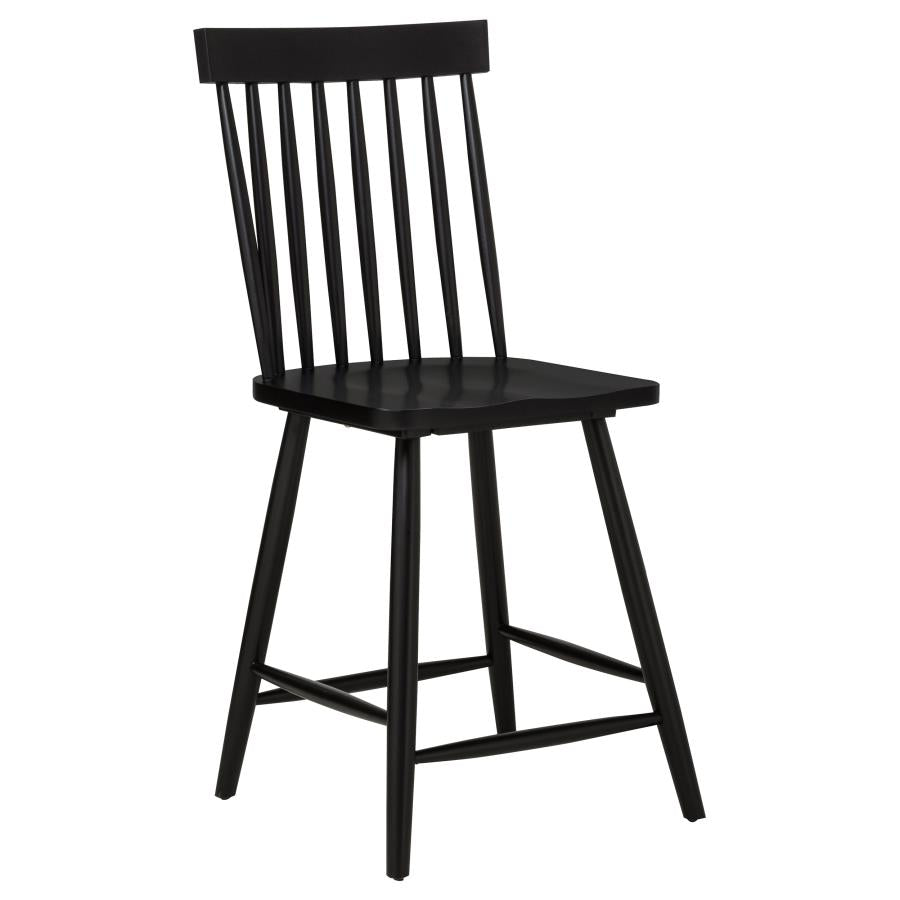 Home & Sleep Outlet - Andrews Windsor Counter Height Dining Side Chair Black (Set of 2)