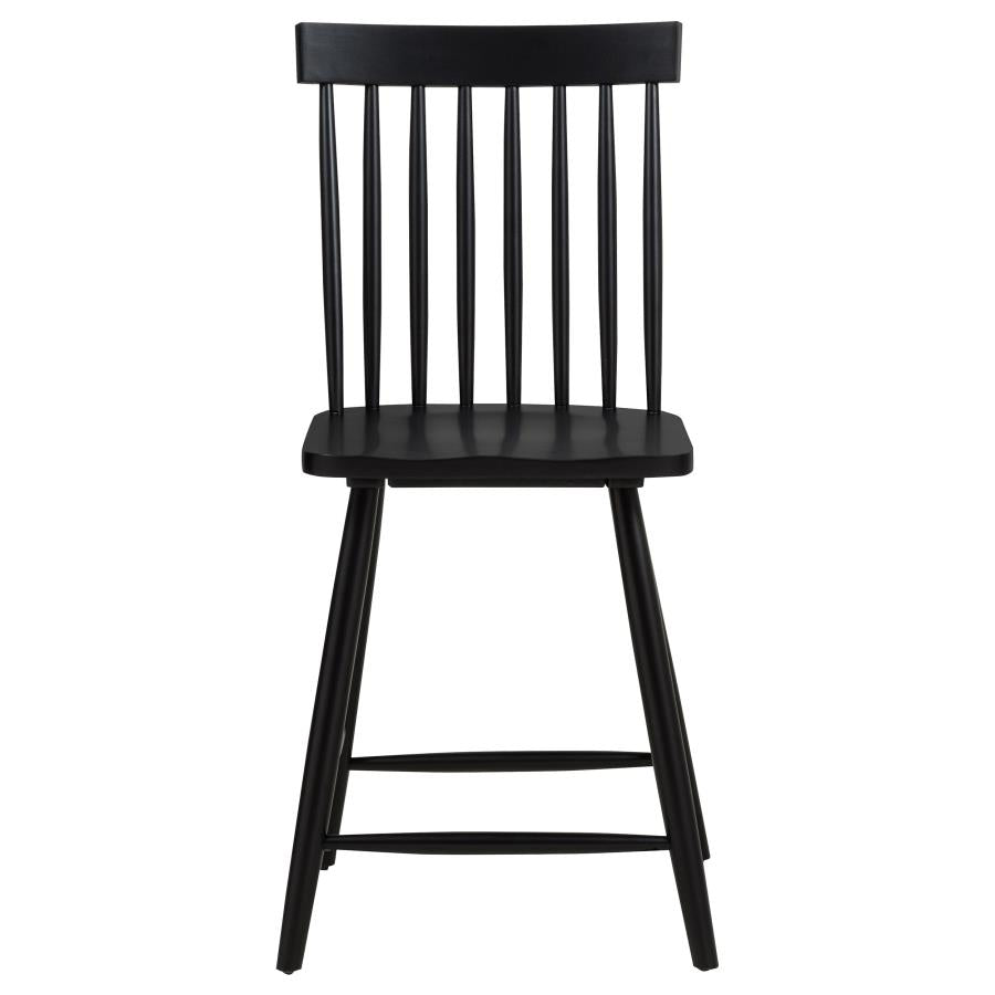 Home & Sleep Outlet - Andrews Windsor Counter Height Dining Side Chair Black (Set of 2)