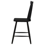 Home & Sleep Outlet - Andrews Windsor Counter Height Dining Side Chair Black (Set of 2)