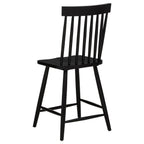 Home & Sleep Outlet - Andrews Windsor Counter Height Dining Side Chair Black (Set of 2)