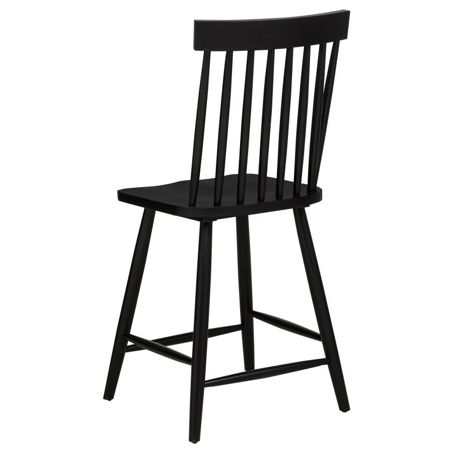 Home & Sleep Outlet - Andrews Windsor Counter Height Dining Side Chair Black (Set of 2)