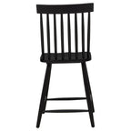 Home & Sleep Outlet - Andrews Windsor Counter Height Dining Side Chair Black (Set of 2)